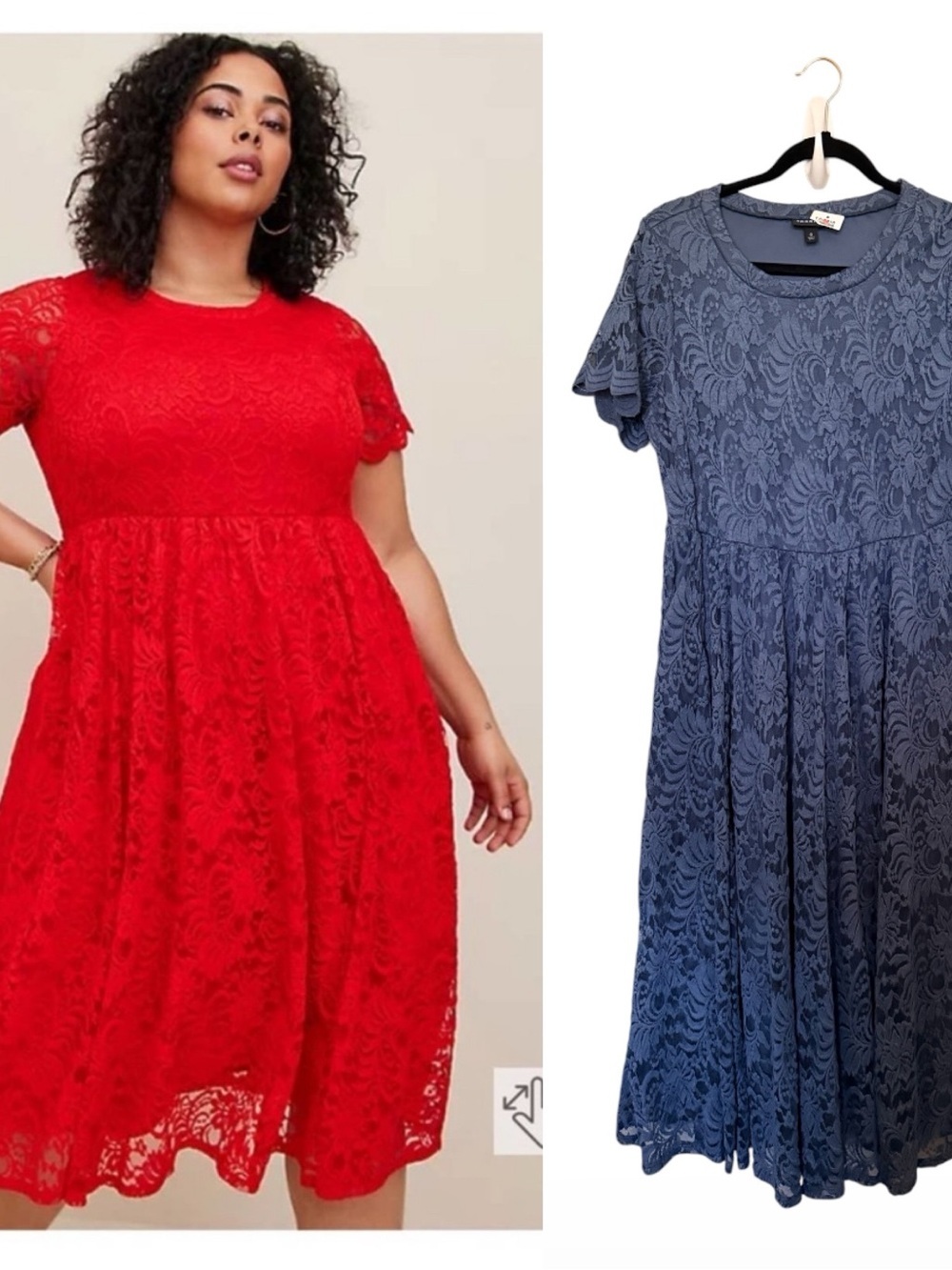 NWT Torrid Lace Short Sleeve Midi Dress